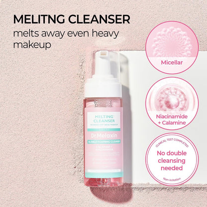 Dr. Melaxin Melting Bubble Cleanser – 2-in-1 Makeup Remover + Face Wash Dr.Melaxin